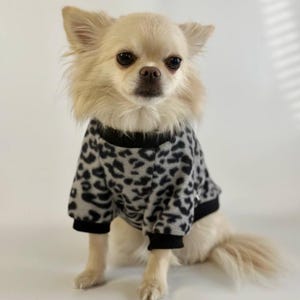 Fleece Dog Sweatshirt, Cozy Puppy Pullover, Warm Handmade Dog Sweater, Soft Pet Sweatshirt, Winter Dog Clothes, Small Medium