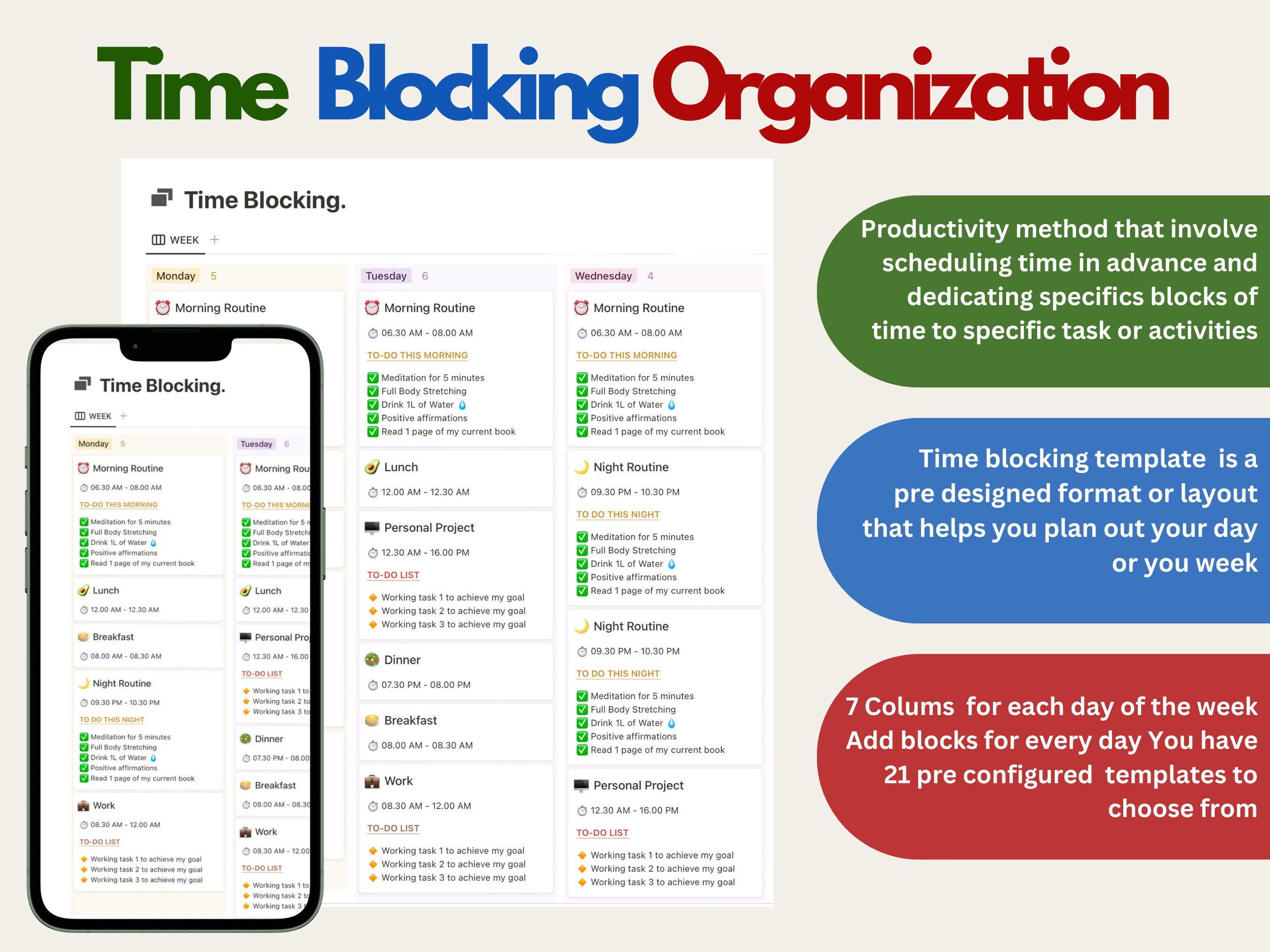 ADHD Task Planner Notion template productivity self care ADHD Life ...
