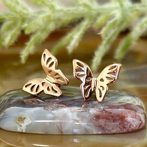 Sterling Silver Butterfly Stud Earrings, , Insect Post, Nature-inspired jewelry,Elegant Stud,Gift for Her, Wife, Friend,Birthday,Mother day