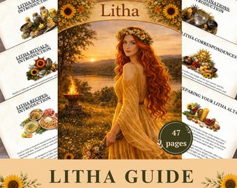 Litha Sabbat Ritual Guide | Origins, Correspondences, Altar, Rituals, Spells, Divinations, and Recipes! Downloadable PDF Print