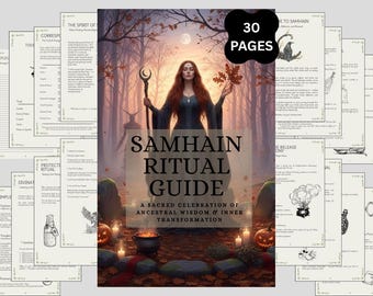 Samhain Ritual Guide | Correspondences, Altar, Rituals, Recipes, Ceremony, Wheel of the Year, Shadow Work, Journal Prompts, Ancestral Magic