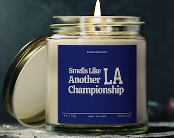 Los Angeles Baseball Fan Gift, Smells Like Another LA Championship Candle, Baseball Fan Gift, Boyfriend Gift, Gift for Him, Go Blue