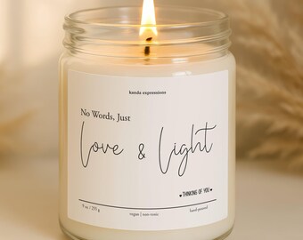 Sympathy Gift Candle: No Words Just Love, Thinking of You