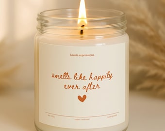 Smells Like Happily Ever After Candle, Wedding Gift, Coconut Apricot Wax
