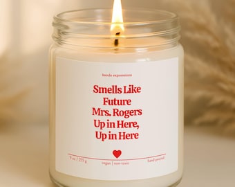Custom Engagement Candle Gift, Smells Like Future Mrs. Scented Candle, Bridal Party Gift