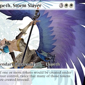 Elspeth, Storm Slayer - Borderless/Custom frame - Foil/Non Foil - High quality proxy card