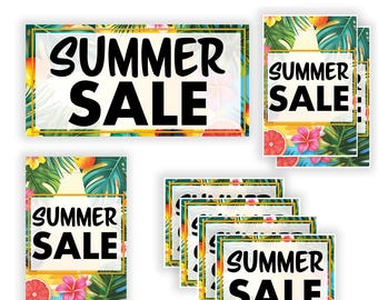 Summer Advertising Kit: Lawn Signs, Banner, Window Clings