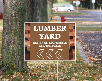 Yard Sign with Metal H-Stake, Personalized Lawn Sign for Business or Events, Weatherproof Coroplast Print.