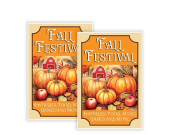Fall Festival A-Frame Inserts, Autumn Event Poster, Harvest Celebration Sign
