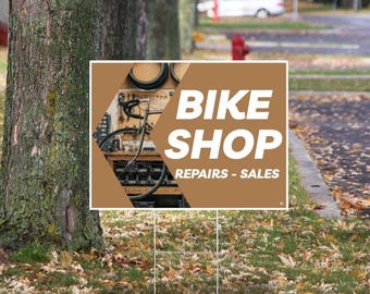 Services Yard Sign with Metal H-Stake, Personalized Lawn Sign for Business or Events, Weatherproof Coroplast Print