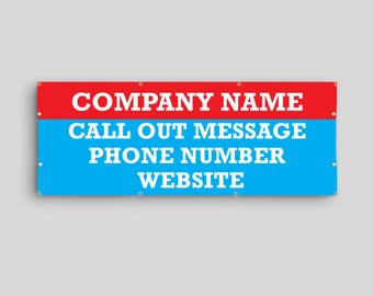Customizable Vinyl Banner: Weather-Resistant, Hemmed with Grommets