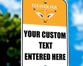 Custom White Parking Sign with Logo, Personalized Business Metal Parking , Outdoor Weatherproof Reserved Visitor Space Sign