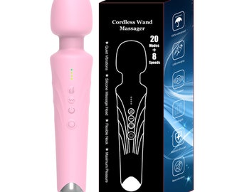 Light Pink Wand Vibrator Strong for Women