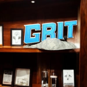 Detroit Grit Hard Work Motivational Sculpture for Office, Man Cave, Dorm Room, Sports Trophy Case Perfect Lions Gift