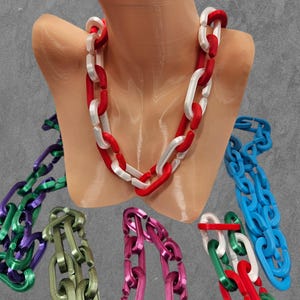Aangepaste plastic leuke oversized ketting voor ketting of andere creatieve projecten - 3D-geprint op maat