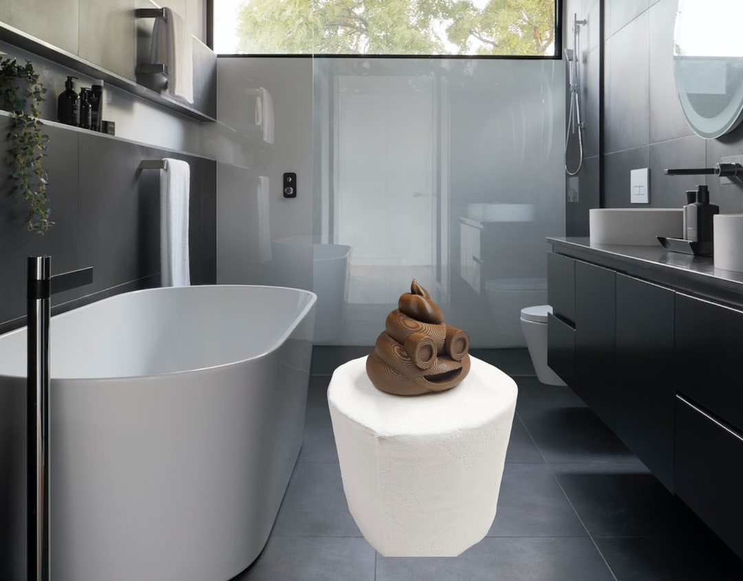 Toilet Paper Roll Fun Bathroom Buddy - Poop Emoji - Etsy