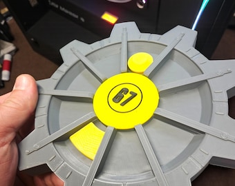 Letrero personalizado para puerta de bóveda de Fallout: decoración para sala de juegos y modificación de caja de PC