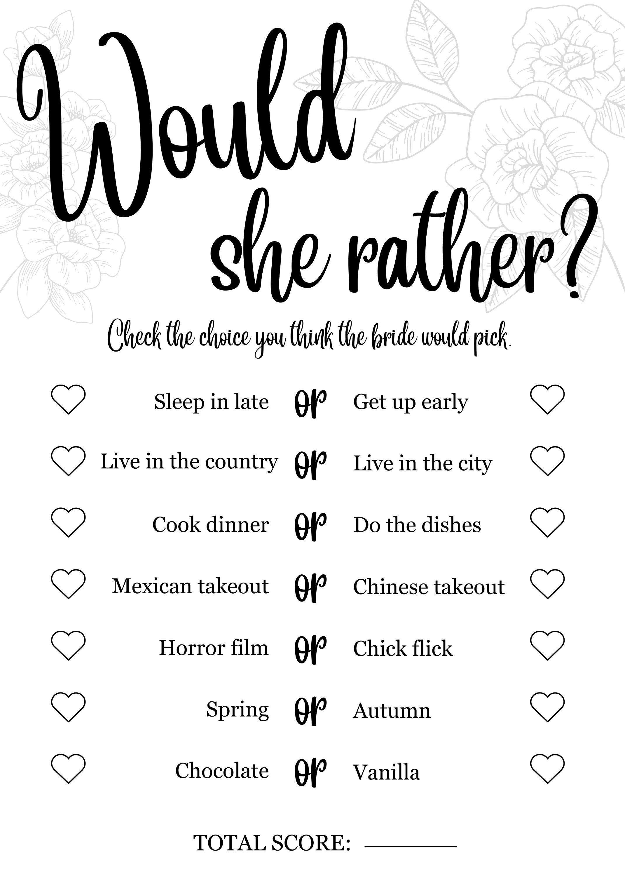 Bridal Shower Games Set, Bridal Shower Ideas, Wedding Shower Ideas