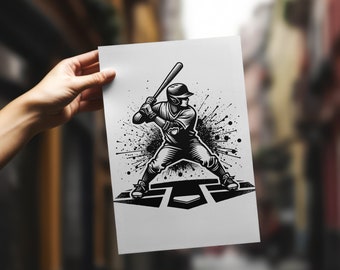 Batter Up Vector Design: Baseball SVG, PNG, JPEG (Digital Download)