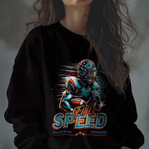 Full Speed Football Graphic Design, PNG and JPEG File Included. It is a digital download no physical product will be shipped.