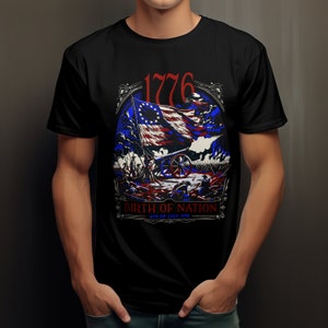 1776 Geburt der Nation 4. Juli Design PNG und JPEG-Datei enthalten wird als digitaler Download angeboten; Es wird kein physischer Artikel geliefert.