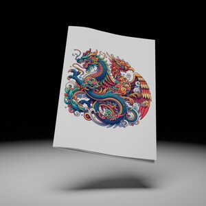 Création de clipart créature mythique asiatique : fichiers PNG et JPEG inclus. Il s'agit d'un téléchargement numérique, aucun produit physique ne sera expédié.