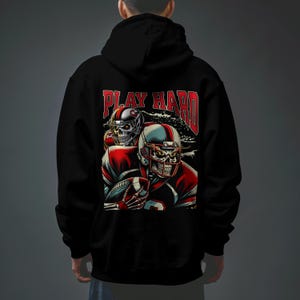 Play Hard Football Graphic Design, PNG and JPEG File Included. It is a digital download no physical product will be shipped.