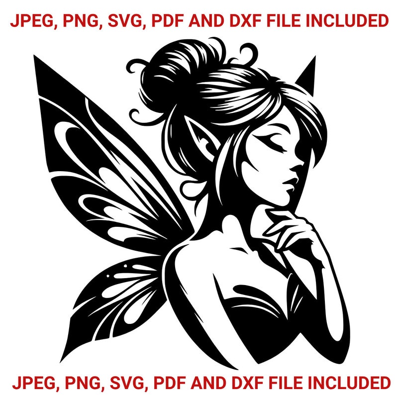 Fairy Vector Bundle Design: SVG, PNG and JPEG File Included It is a