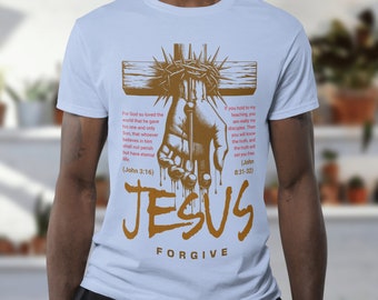 Jesus Forgive Graphic: Christian T-Shirt Design (PNG, JPEG)