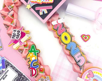 Dekorierte Abschluss Lei, Kinder Abschluss Lei, Kindergarten Abschluss Lei, Kinder Band Lei, Kindergarten Abschluss Geschenk, Pre K Abschluss Lei