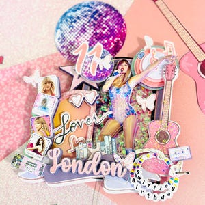 Eras Tour Birthday Cake Topper | lover Inspired Party Decoration | Pop Star Birthday Centerpiece, Pop Star Girls Party | T-S party