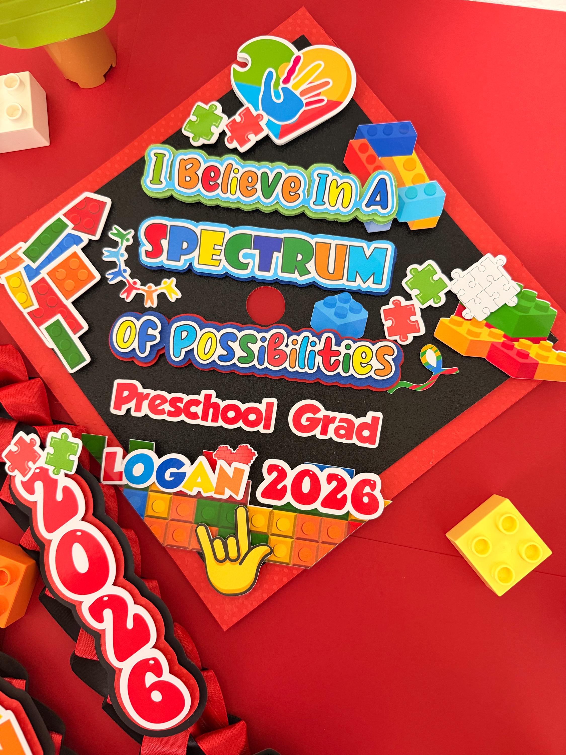 Autism Graduation Cap | Custom Graduation Cap Topper | Autism Awareness ...