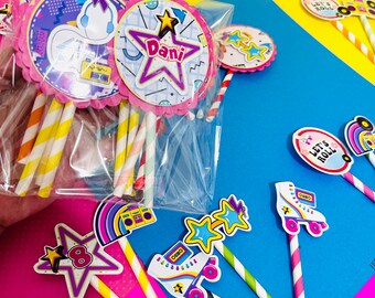 Spettacolo Per Pattini A Rotelle A Cassetta In Stile Anni 80 E Telaio Doodle Con Sfondo