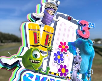 Monster Cake Topper: Custom 3D Letter, Party Decoration