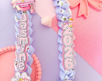 Collar de Graduación para Kinder -Lei Decorado con Cintas para Niños, Regalo de Graduación Preescolar y Kinder,Collar Hecho a Mano Niños