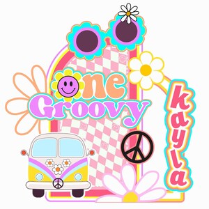 Groovy Girl Cake Topper: 3D Letter Birthday Party Decor