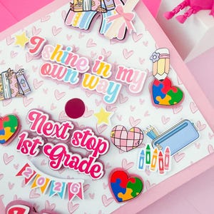 Birrete de graduación personalizado,Birrete de graduación decorado,Birrete y toga personalizados, kindergarten custom cap