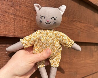 Small handmade cat doll - handmade kitten