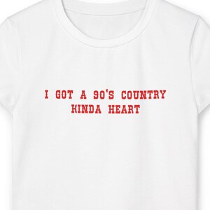 Women's Western Baby Graphic Tee, 90s Country Heart: Organic Cotton Cowboy Shirt