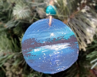 Wooden slice Christmas ornaments gift