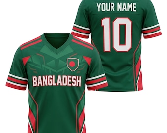 Custom Bangladesh Soccer Jersey, Personalized Name Number Fan Shirt