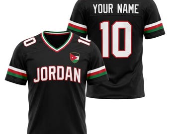Jordan Custom Soccer Jersey Shirt Personalized Name Number Fan Tee
