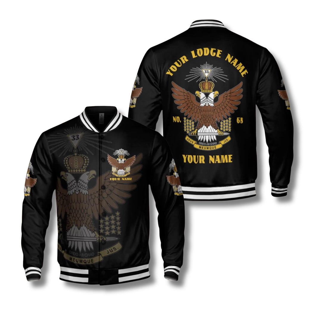 Custom Scottish Rite Varsity Jacket – 33 Double-headed Eagle ...