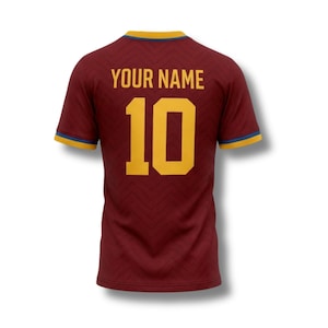 Personalized Venezuela Soccer Fan T Shirt, Custom Name & Number Jersey Style Tee image 3