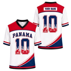 Panama Soccer Jersey, Personalized Name Patch Football Fan Shirt Gift