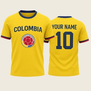 Custom Colombia Soccer Jersey – Personalized Name & Number Football Shirt