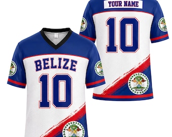 Belize Soccer Jersey, Personalized Football Shirt, Custom Name Gift