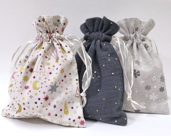 Fabric pouch/gift pouch/drawstring bag/storage pouch/handmade cotton bag/gift bags