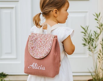 Sac à dos enfant personnalisé - Sac à dos maternelle prénom flex  - Fait main - Cadeau naissance ou anniversaire