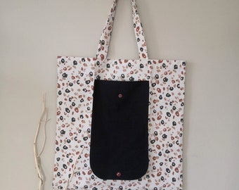 Foldable tote bag, foldable and washable zero waste tote bag (3 colors to choose from)